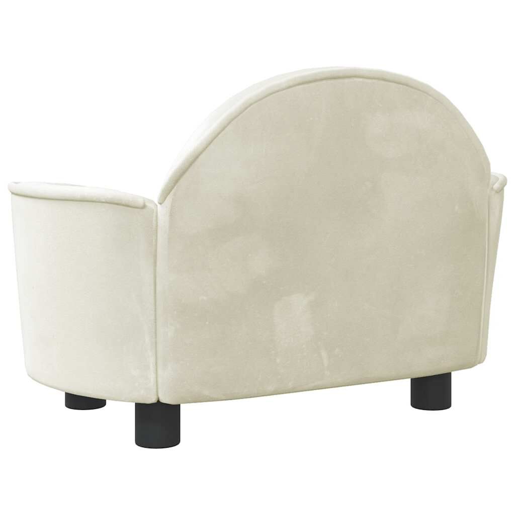 vidaXL Κρεβάτι Σκύλου Κρεμ 66 x 40 x 45 εκ. Βελούδινο