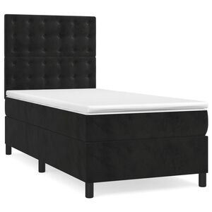 vidaXL &Kappa;&rho;&epsilon;&beta;ά&tau;&iota; Boxspring &mu;&epsilon; &Sigma;&tau;&rho;ώ&mu;&alpha; &Mu;&alpha;ύ&rho;&omicron; 90x190 &epsilon;&kappa;. &Beta;&epsilon;&lambda;&omicron;ύ&delta;&iota;&nu;&omicron;