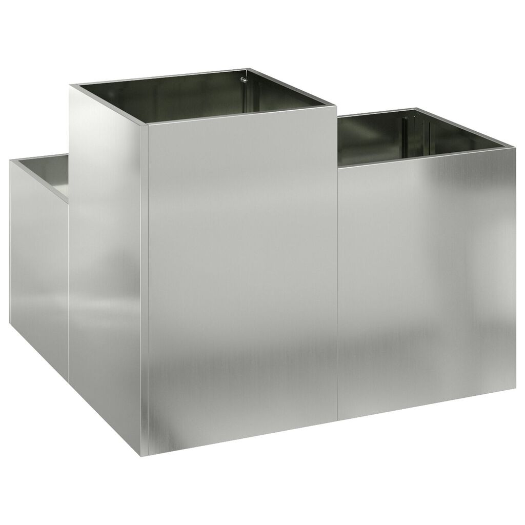 vidaXL Κηπευτικός Δοχείο 100x100x60 εκ Γαλβανισμένο Χάλυβα