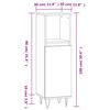 vidaXL Ντουλάπι Μπάνιου Γκρι Sonoma 30x30x100 εκ. Επεξεργασμένο Ξύλο