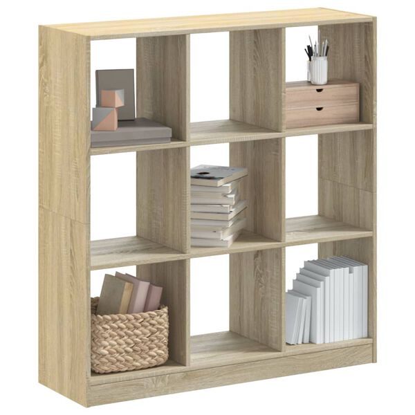 vidaXL Βιβλιοθήκη Sonoma Δρυς 102x32x108 εκ. από Επεξεργασμένο Ξύλο