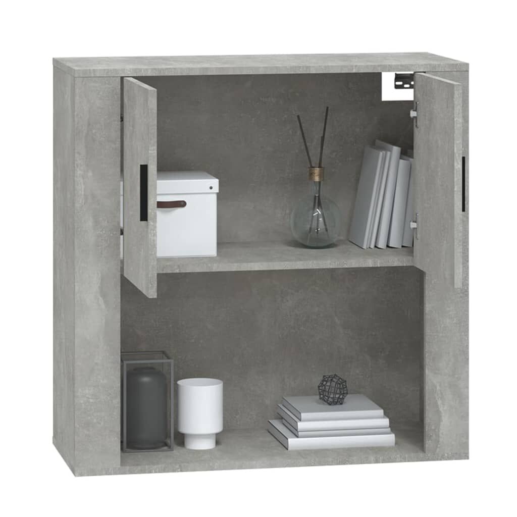 vidaXL Ντουλάπι Τοίχου Γκρι Σκυρ. 80x33x80 εκ. Επεξεργασμένο Ξύλο