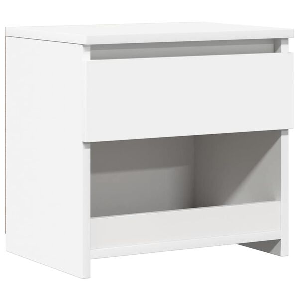 vidaXL Κομοδίνο Λευκό 40 x 30 x 39 εκ. από Επεξ. Ξύλο