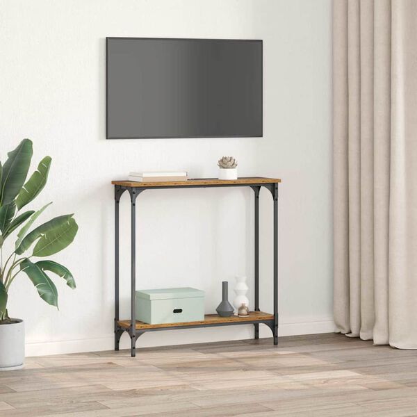 vidaXL &Tau;&rho;&alpha;&pi;έ&zeta;&iota; &kappa;&omicron;&nu;&sigma;ό&lambda;&alpha;&sigmaf; &mu;&epsilon; &rho;ά&phi;&iota; &Pi;&alpha;&lambda;&iota;ό &Xi;ύ&lambda;&omicron; 75 x 22,5 x 75 &epsilon;&kappa;