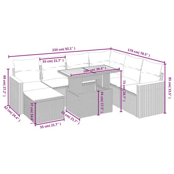 vidaXL &Sigma;&alpha;&lambda;ό&nu;&iota; &Kappa;ή&pi;&omicron;&upsilon; &Sigma;&epsilon;&tau; 8 &tau;&epsilon;&mu;. &Mu;&pi;&epsilon;&zeta; &Sigma;&upsilon;&nu;&theta;&epsilon;&tau;&iota;&kappa;ό &Rho;&alpha;&tau;ά&nu; &mu;&epsilon; &Mu;&alpha;&xi;&iota;&lambda;ά&rho;&iota;&alpha;
