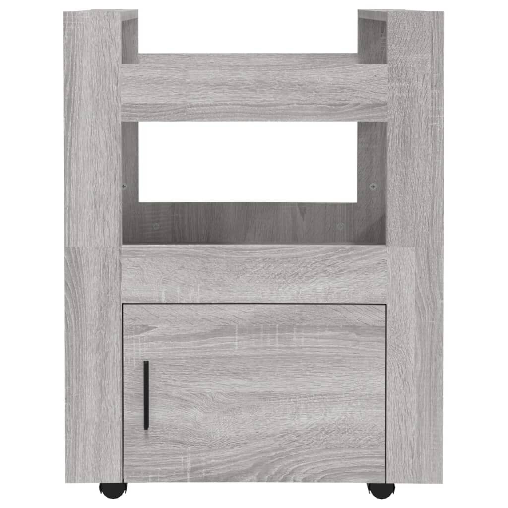 vidaXL Τρόλεϊ Κουζίνας Sonoma Γκρι 60x45x80 εκ. από Επεξεργασμένο Ξύλο
