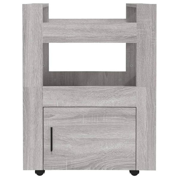 vidaXL Τρόλεϊ Κουζίνας Sonoma Γκρι 60x45x80 εκ. από Επεξεργασμένο Ξύλο