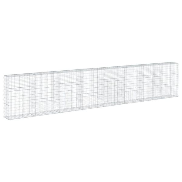 vidaXL Συρματοκιβώτιο με Κάλυμμα 800x50x150εκ. από Γαλβανισμένο Χάλυβα