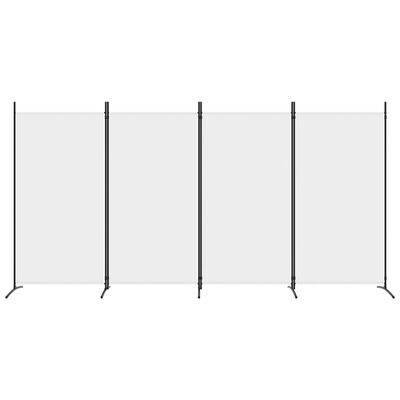 vidaXL Διαχωριστικό Δωματίου με 4 Πάνελ Λευκό 346x180 εκ. από Ύφασμα