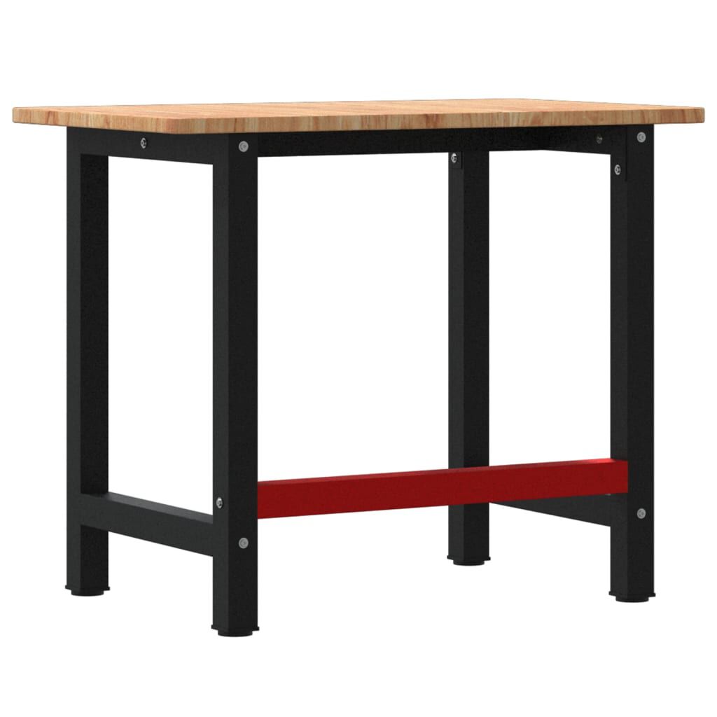 vidaXL Πάγκος Εργασίας Ορθογώνιος 100x60x81,5 εκ. από Μασίφ Ξύλο Δρυός