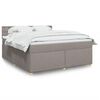 vidaXL &Kappa;&rho;&epsilon;&beta;ά&tau;&iota; Boxspring &mu;&epsilon; &Sigma;&tau;&rho;ώ&mu;&alpha; Taupe 180x200 &epsilon;&kappa;. &Upsilon;&phi;&alpha;&sigma;&mu;ά&tau;&iota;&nu;&omicron;