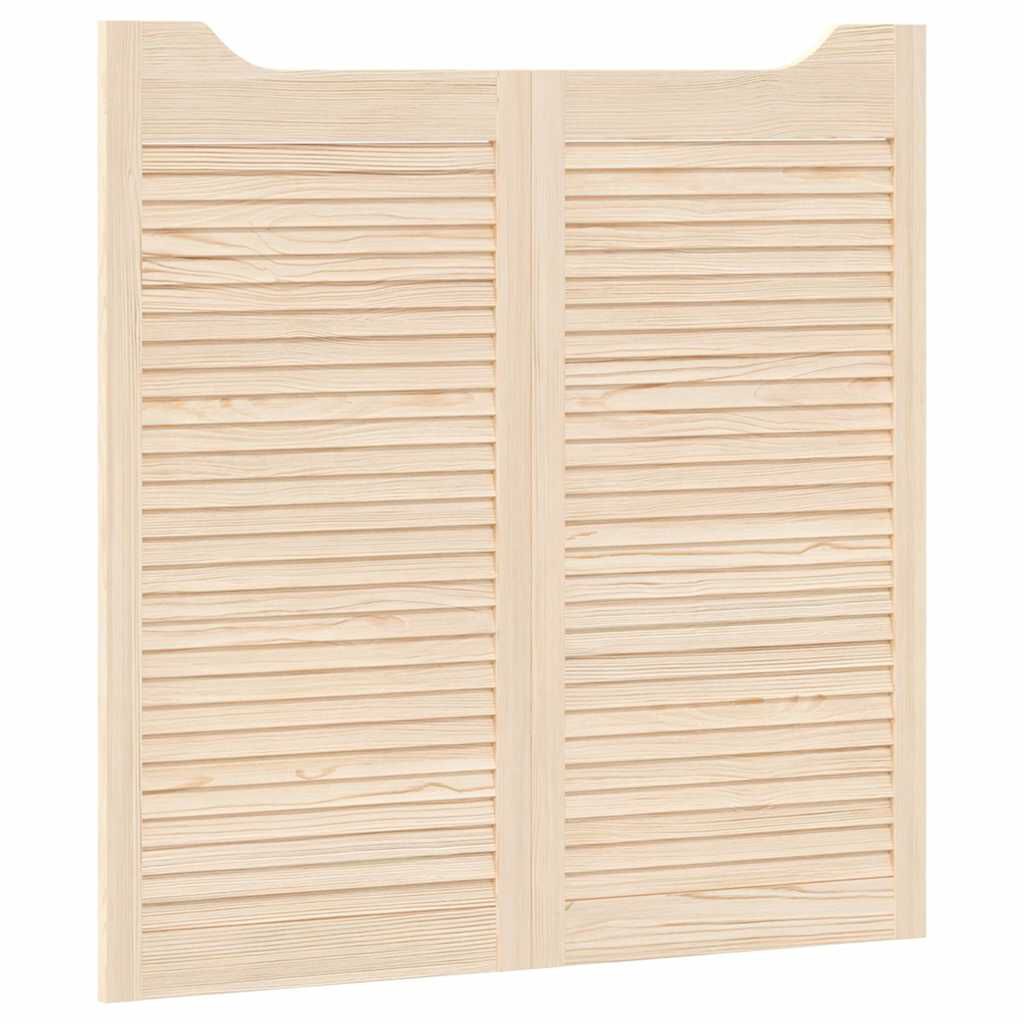 vidaXL Swing Doors Louvred Design 1-Pair 100x100 cm μασίφ ξύλο πεύκο