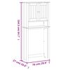 vidaXL Ντουλάπι Πλυντηρίου BERG Μαύρο 76x27x164,5 εκ. από Μασίφ Ξύλο