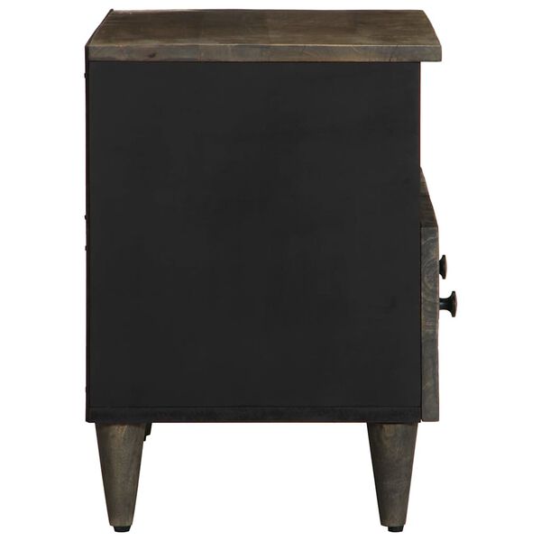 vidaXL Ντουλάπι τηλεόρασης ανοιχτό γκρι 70x33,5x46 cm μασίφ ξύλο Mango