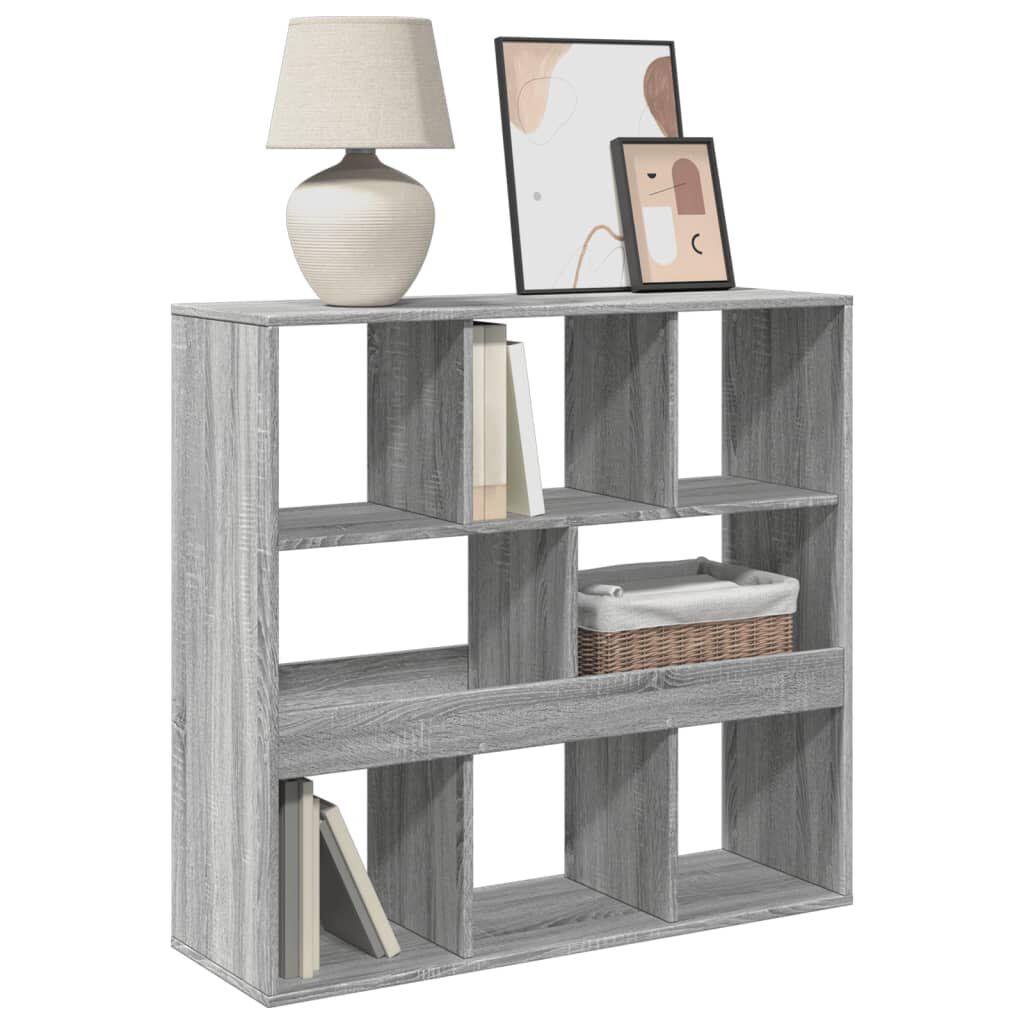 vidaXL Βιβλιοθήκη/Διαχωριστικό Χώρου Γκρι 100x33x94,5 εκ. Επεξ. Ξύλο
