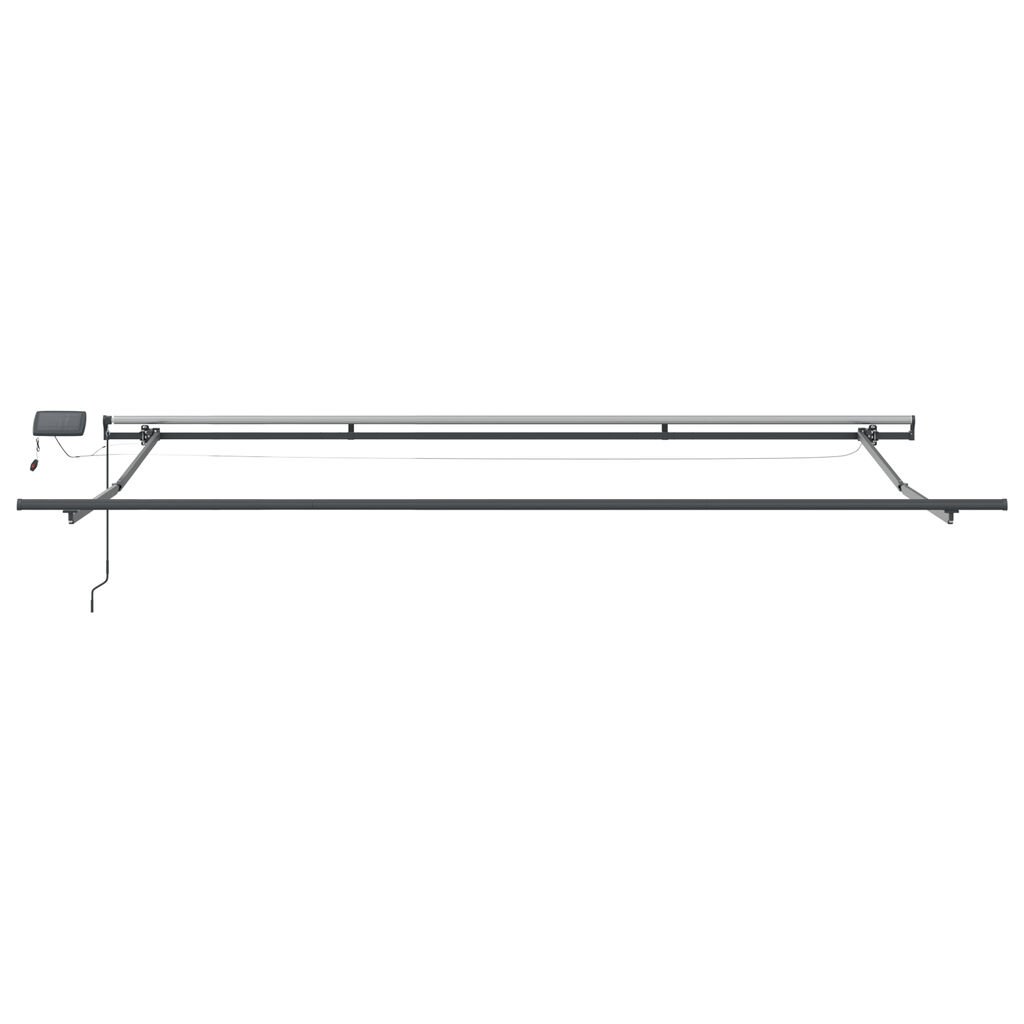 vidaXL Manual Ανασυρόμενη Τέντα με LED Πορτοκαλί και Καφέ 400x300 εκ.