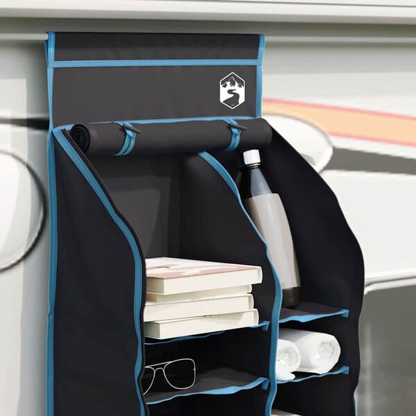 vidaXL Κρεμαστός Οργανωτής Σκηνής 10 Θήκες Μαύρο 40,5 x 25 x 80 εκ