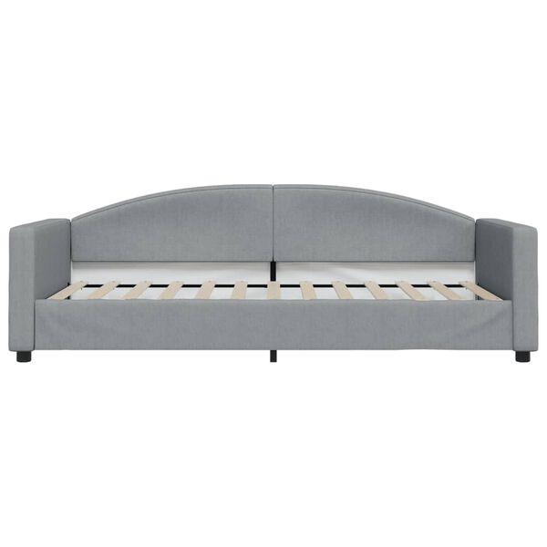 vidaXL Καναπές Κρεβάτι με Στρώμα Ανοιχτό Γκρι 90 x 200 εκ. Υφασμάτινο