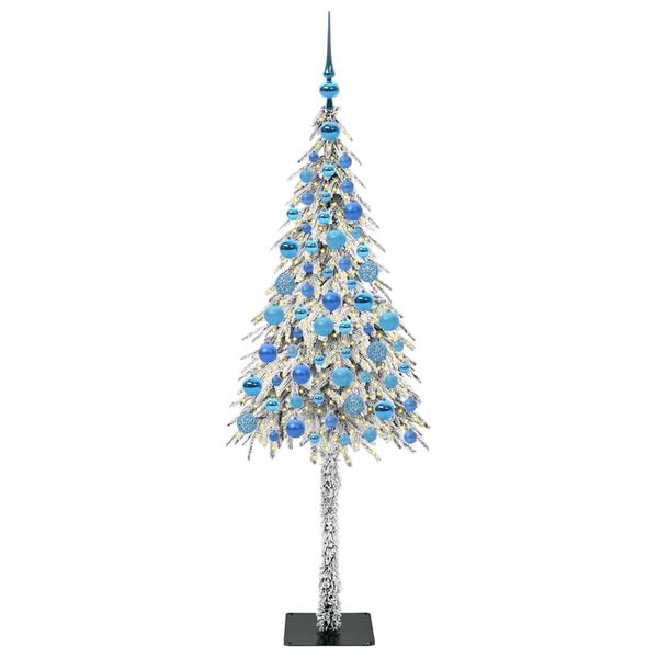 vidaXL Χριστουγεννιάτικο Δέντρο με 300 LED Λευκό 180 cm ΠΕ και Ατσάλι
