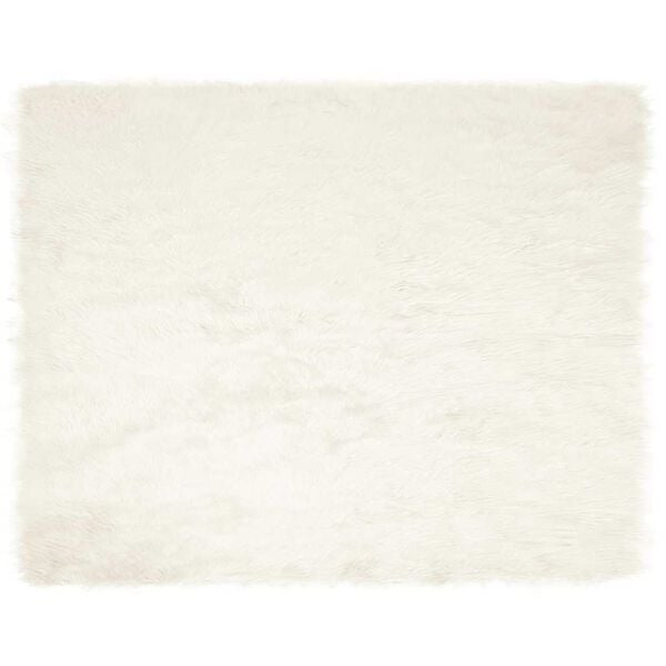 vidaXL Ψεύτικο Δέρμα Προβάτου Χαλί Λευκό 200 x 280 εκ. Πολυεστέρας