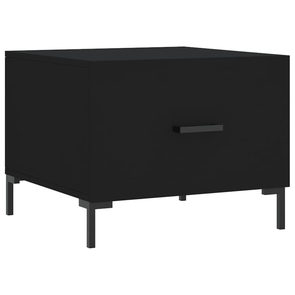 vidaXL Τραπεζάκια Σαλονιού 2 τεμ. Μαύρα 50x50x40 εκ. Επεξεργ. Ξύλο