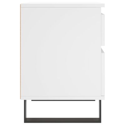 vidaXL Κομοδίνο Λευκό 40 x 35 x 50 εκ. από Επεξεργασμένο Ξύλο