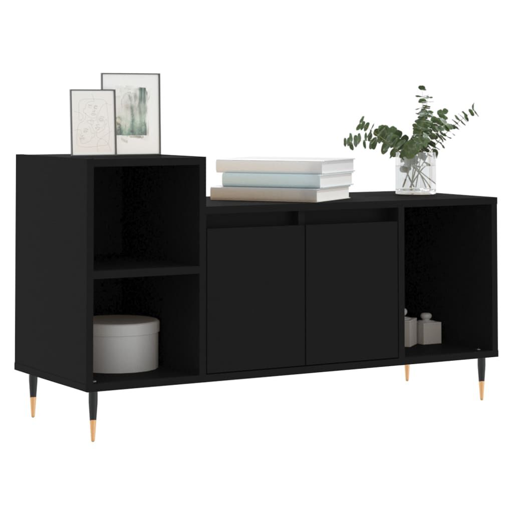 vidaXL Έπιπλο Τηλεόρασης Μαύρο 100x35x55 εκ. Επεξ. Επεξεργασμένο Ξύλο