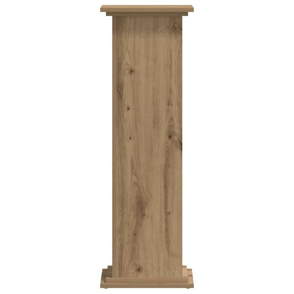 vidaXL Βάσεις Φυτών Αρτισιανή Δρυς 33x33x100 εκ. Επεξ. Ξύλο