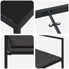 vidaXL Σέτ φαγητού για κήπο 5 pcs Μαύρο 140 x 70 x 73 cm