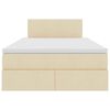 vidaXL Κρεβάτι με αποθηκευτικό χώρο και στρώμα Κρέμ 120 x 200 cm