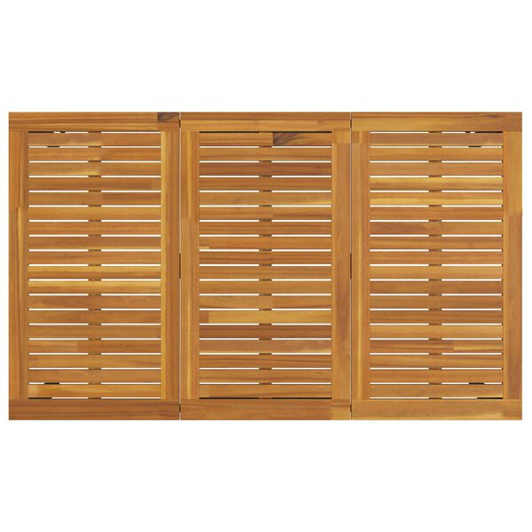 vidaXL Σέτ φαγητού για κήπο 7 pcs Γκρι και φυσικό 150 x 90 x 75 cm