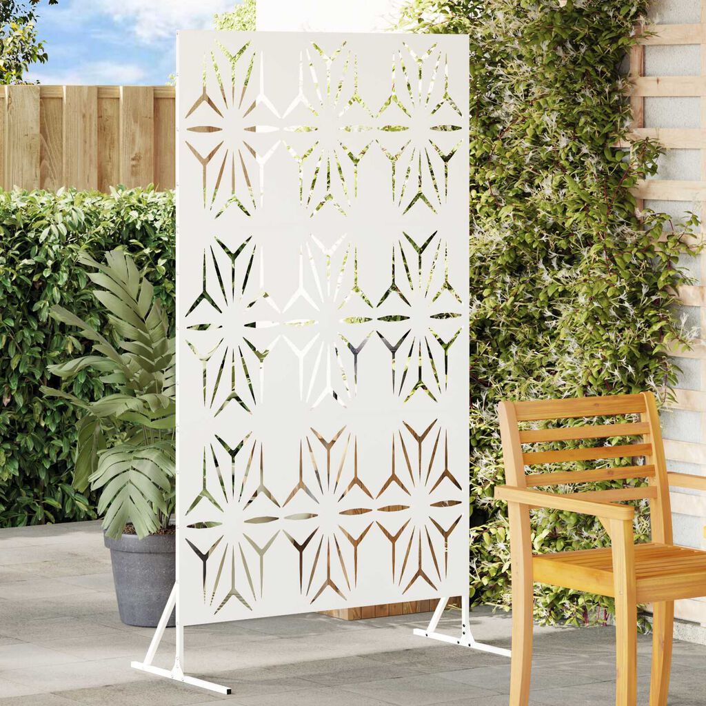 vidaXL Οθόνη Ιδιωτικότητας Λευκή 100x50x180 εκ. σε Ατσάλι