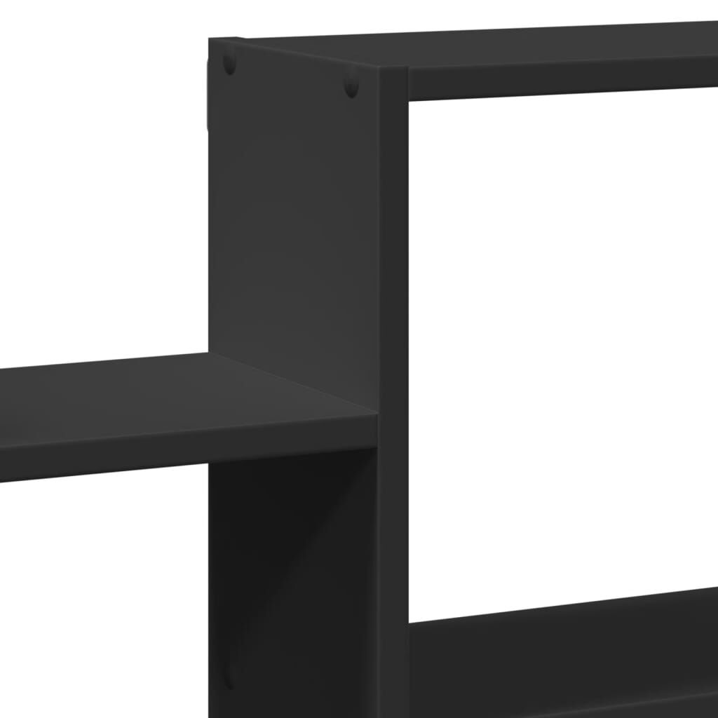 vidaXL Ραφιέρα Τοίχου Μαύρο 96x18x60 εκ. από Επεξεργασμένο Ξύλο