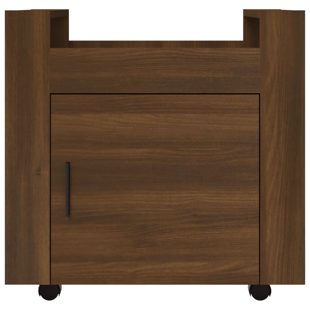 vidaXL Τρόλεϊ Γραφείου Καφέ Δρυς 60x45x60 εκ. από Επεξεργασμένο Ξύλο