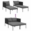 vidaXL Ήλιο-κρεβάτι με μαξιλάρι Ανθρακί 115 x 153 x 69.5 εκ. Ατσάλι