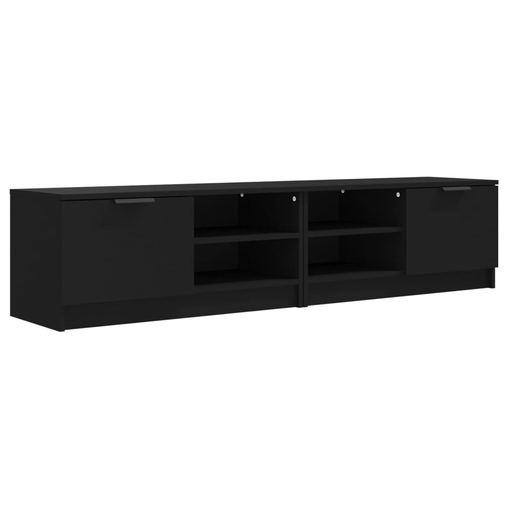 vidaXL Έπιπλα Τηλεόρασης 2 τεμ. Μαύρα 80 x 35 x 36,5 εκ. Επεξεργ. Ξύλο