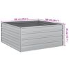 vidaXL Ζαρντινιέρα Υπερυψωμένη Ασημί 100x100x45 εκ. Γαλβανισμ. Χάλυβας