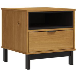 vidaXL Τραπεζάκι Βοηθητικό FLAM 50 x 50 x 50 εκ. από Μασίφ Ξύλο Πεύκου