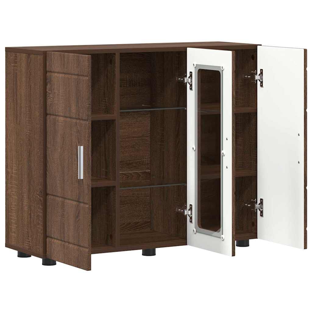 vidaXL Πλαϊνό γραφείο Καφέ δρυς 55.5 x 29 x 100 εκ Επεξεργασμένο ξύλο