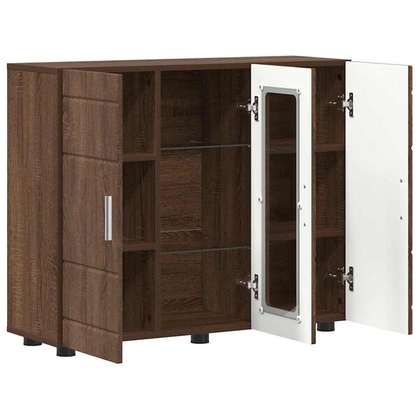 vidaXL Πλαϊνό γραφείο Καφέ δρυς 55.5 x 29 x 100 εκ Επεξεργασμένο ξύλο