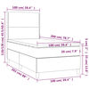 vidaXL &Kappa;&rho;&epsilon;&beta;ά&tau;&iota; Boxspring &mu;&epsilon; &Sigma;&tau;&rho;ώ&mu;&alpha; & LED &Alpha;&nu;.&Gamma;&kappa;&rho;&iota; 100x200&epsilon;&kappa;. &Upsilon;&phi;&alpha;&sigma;&mu;ά&tau;&iota;&nu;&omicron;