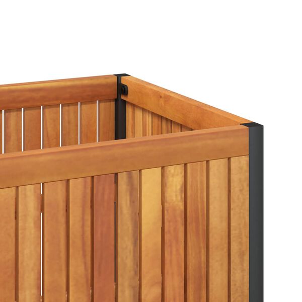vidaXL Ζαρντινιέρα Κήπου 85x45x44 εκ. Μασίφ Ξύλο Ακακίας/Ατσάλι