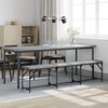 vidaXL Πάγκος Τραπεζαρίας Ανοιχτό Γκρι 186x32x45 εκ. Ατσάλι / Ύφασμα