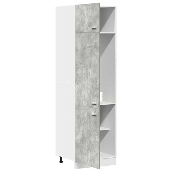 vidaXL Ντουλάπι Ψυγείου Lyon Γκρι Σκυροδέματος 60x57x207εκ.