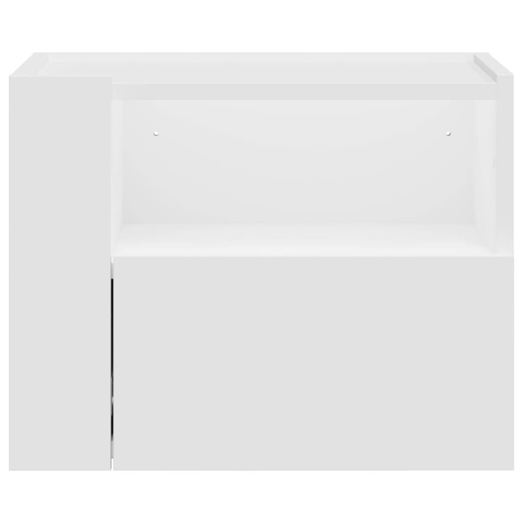 vidaXL Κομοδίνο Επιτοίχιο Λευκά 45x30x35 εκ.
