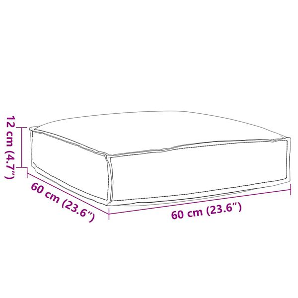 vidaXL Μαξιλάρι παλέτας για κάθισμα Κόκκινο 60 x 60 x 12 cm