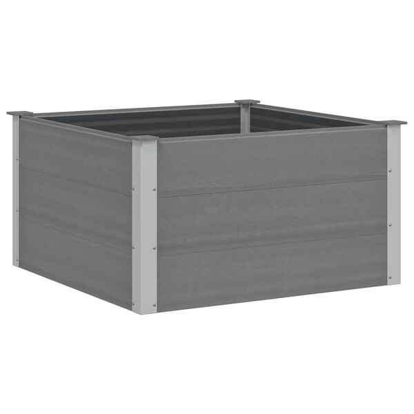 vidaXL Ζαρντινιέρα Υπερυψωμένη Γκρι 100 x 100 x 54 εκ. από WPC