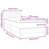 vidaXL &Kappa;&rho;&epsilon;&beta;ά&tau;&iota; Boxspring &mu;&epsilon; &Sigma;&tau;&rho;ώ&mu;&alpha; & LED &alpha;&nu;&omicron;&iota;&chi;&tau;ό &gamma;&kappa;&rho;&iota; 100x220 &epsilon;&kappa;. &Beta;&epsilon;&lambda;&omicron;ύ&delta;&iota;&nu;&omicron;