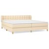vidaXL &Kappa;&rho;&epsilon;&beta;ά&tau;&iota; Boxspring &mu;&epsilon; &Sigma;&tau;&rho;ώ&mu;&alpha; &Kappa;&rho;&epsilon;&mu; 200x200 &epsilon;&kappa;. &Upsilon;&phi;&alpha;&sigma;&mu;ά&tau;&iota;&nu;&omicron;