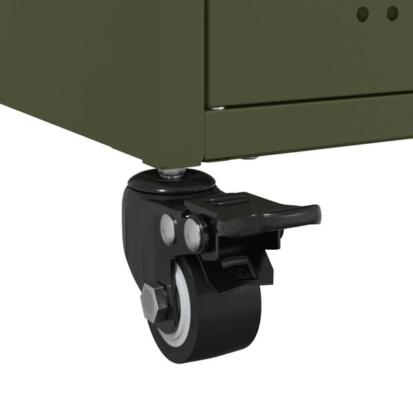vidaXL Έπιπλο Τηλεόρασης Πράσινο Λαδί 100,5x39x43,5 εκ. από Ατσάλι